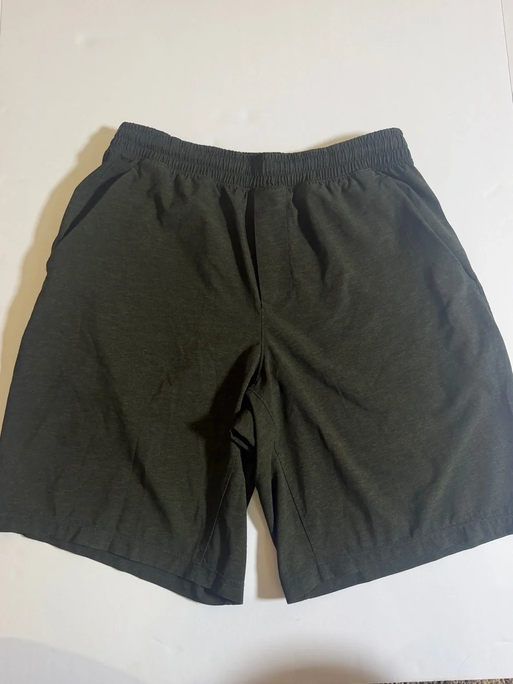 Lululemon Men's Athletic Elastic-Waist Shorts - Dark Olive Green Small
